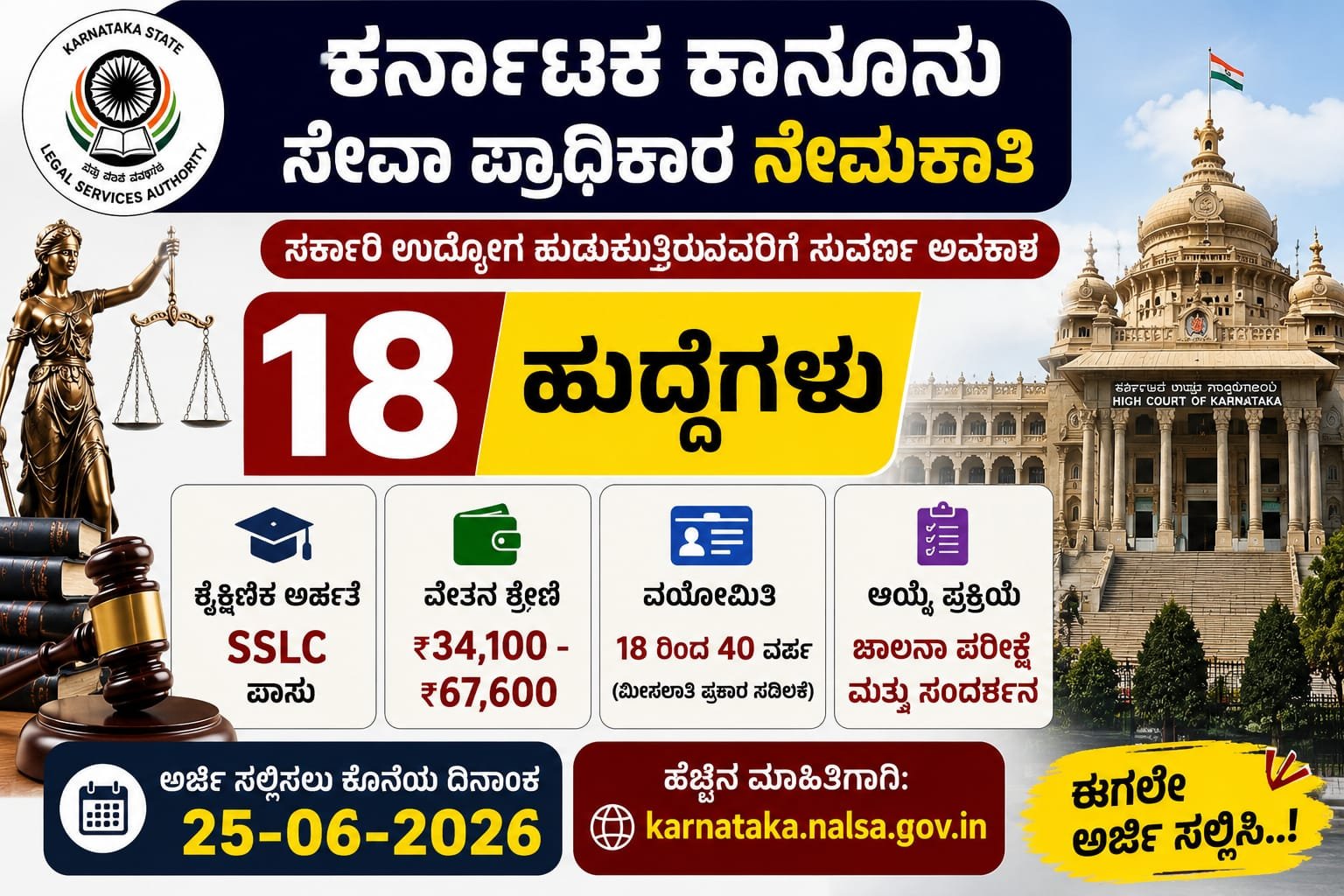 KSLSA Recruitment 2026