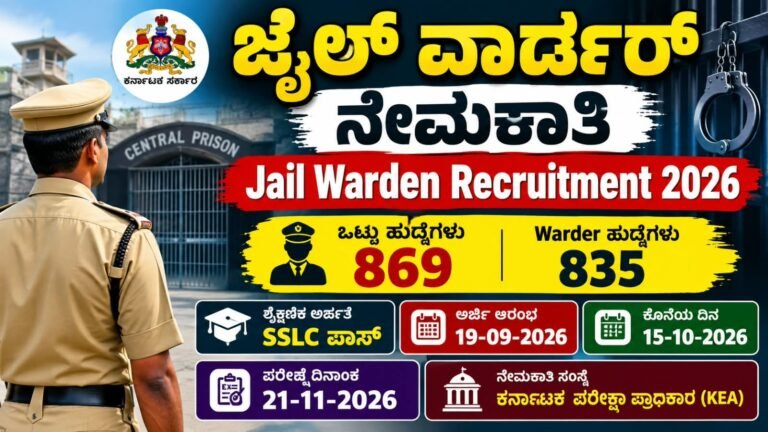 Jail Warden Recruitment 2026