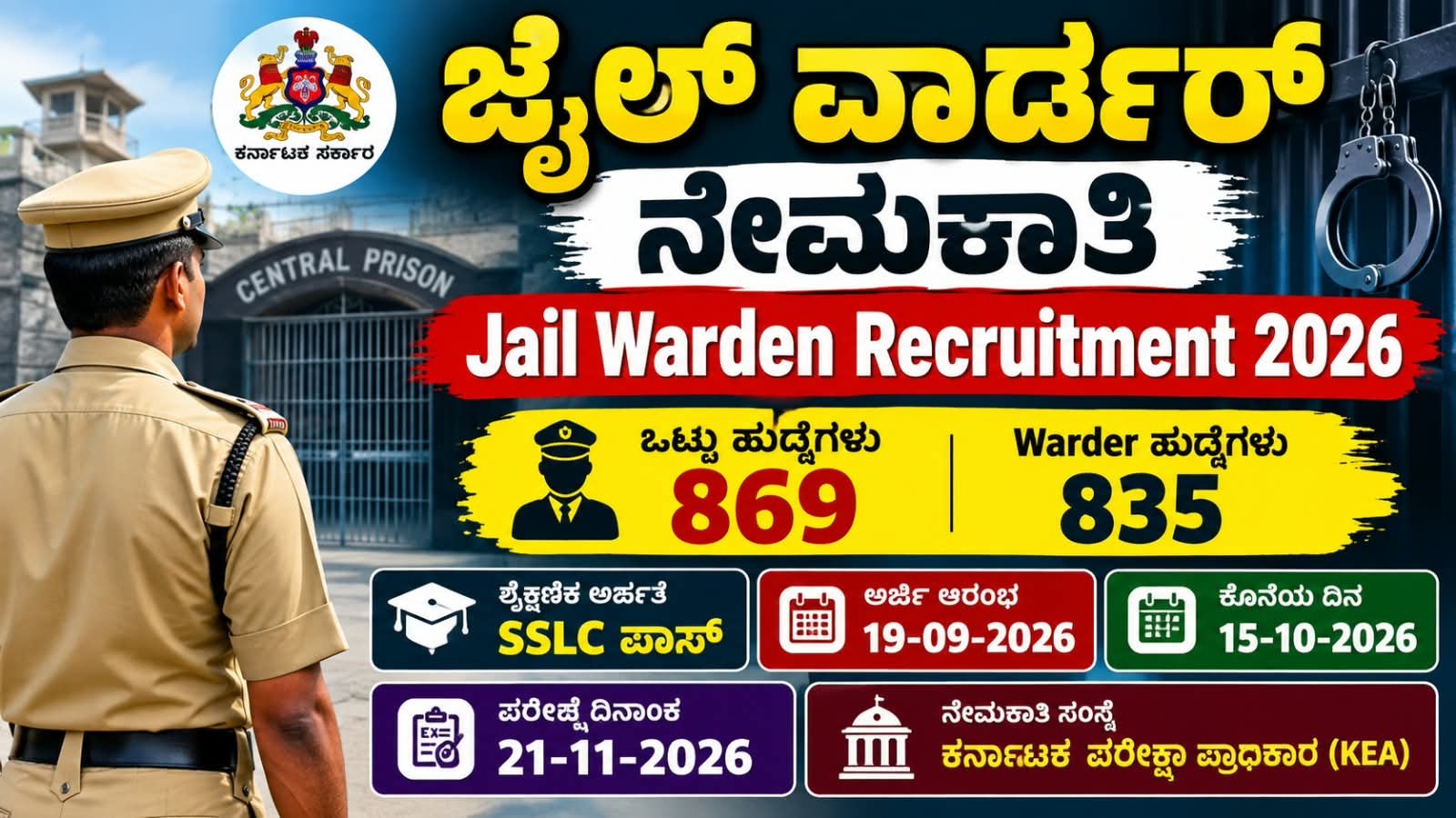 Jail Warden Recruitment 2026